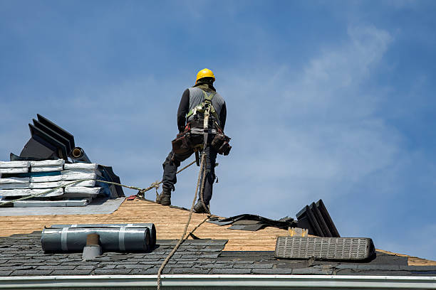 Professional Roof Installation technician working in Burtrum, MN